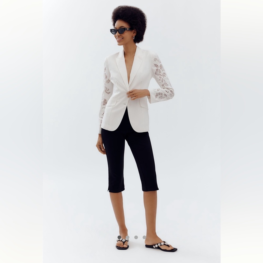 Anthropologie Dolan Left Coast  Lace Sleeves Blazer